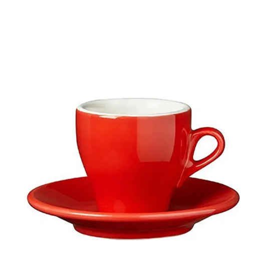 Taza c/plato cerámico de 60 ml rojo Wingkin CRC03