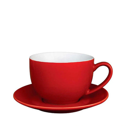 Taza c/plato cerámico de 220 ml rojo Wingkin CRC01